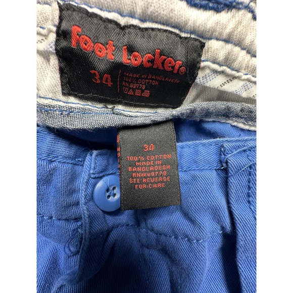 Foot Locker Shorts Mens 34 Blue Cargo Cotton Utility Knee Length Pockets - Picture 5 of 10